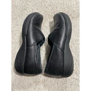 Dansko Women's Size 40 Abigail leather Slip Resistant Flat Loafer Shoes Black
